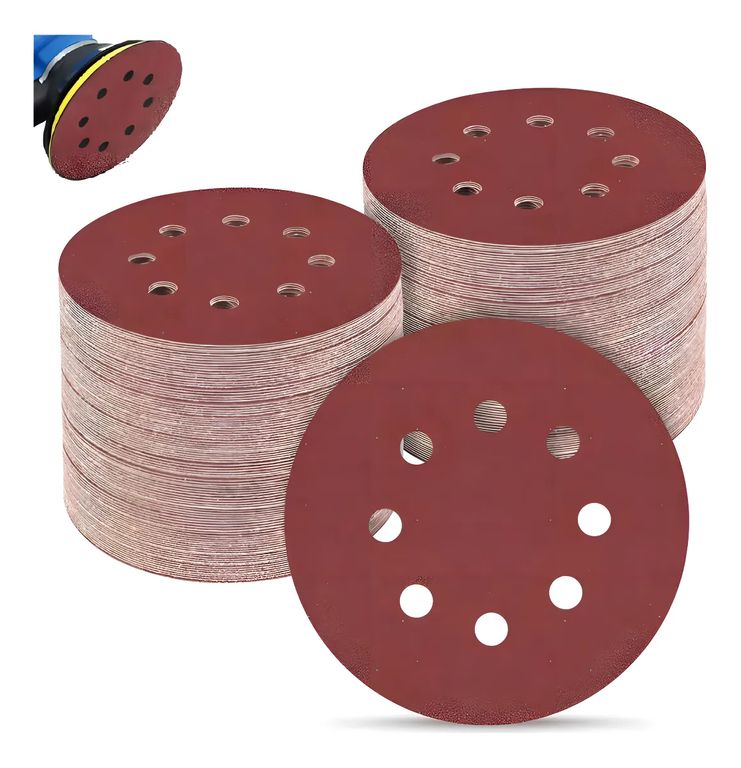 Juego De 150 Discos De Lija, Amoladora Excéntrica Con Gancho Y Bucle De 12.5 CM
