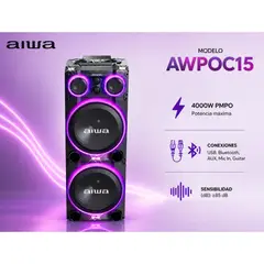 AIWA - TORRE DE SONIDO CON LUCES AWPOC15