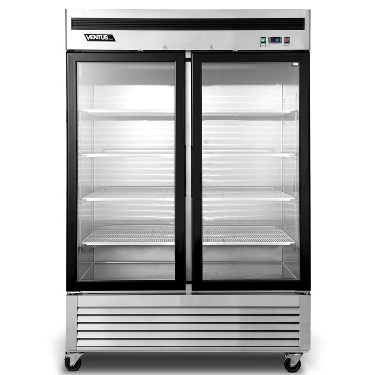 Freezer Acerado Inox 2 puertas de vidrio