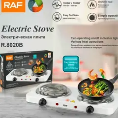 GENERICO - Estufa Cocina Eléctrica de 2 Hornillas RAF 2000W
