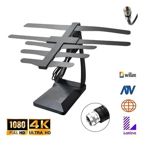 Antena HDTV para Televisión Digital Terrestre VHFUHF - Mejor Imagen y Sonido sin Cables