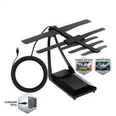 OEM - Antena de Aire Digital para TV y Smart TV - Recepción Estable VHFUHF para Canales TDT