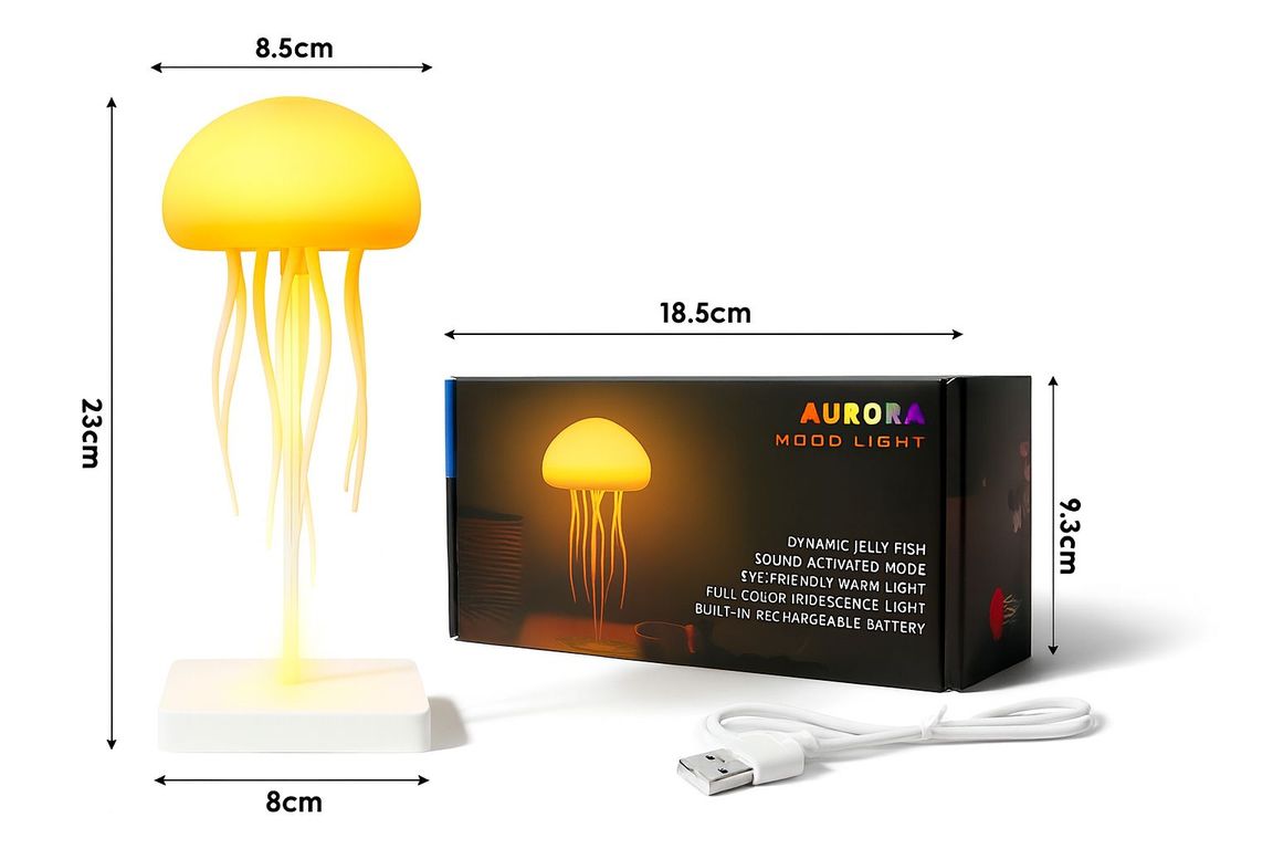 LAMPARA INTELIGENTE DE MEDUSA FLOTANTE CONTROLADA POR VOZ