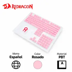 REDRAGON - Scarab A130 Rosa Keycaps PBT Pudding RGB