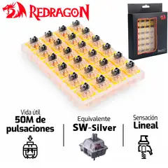 REDRAGON - A113 Bullet S Kit de Switches Lineales 24 unidades