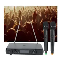 OEM - Micrófono Dual Inalámbrico Profesional XY-V2-P VHF - Set de 2 Micrófonos para Karaoke y Eventos
