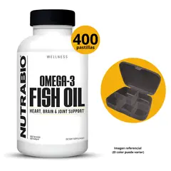 NUTRABIO - FISH OIL OMEGA 3 + PASTILLERO 400 SOFTGELS