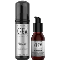 AMERICAN CREW - Espuma de Limpieza Beard Foam + Aceite para Barba Men