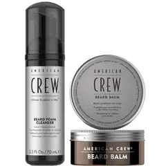 AMERICAN CREW - Espuma de Limpieza Beard Foam + Cera para Barba Men