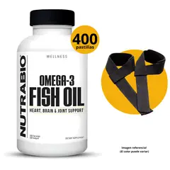 NUTRABIO - FISH OIL OMEGA 3 + STRAPS - 400 SOFTGELS