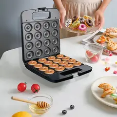 OEM - Máquina de Donas Profesional 16 Cavidades - Horno Eléctrico para Mini Donuts Saludables
