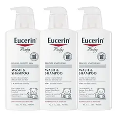 EUCERIN - PACK 3 BABY CHAMPÚ Y GEL DE BAÑO 13.5 OZ 400 ML