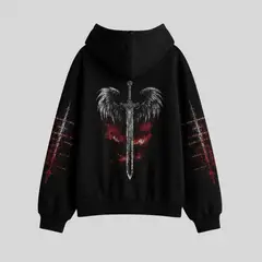 GENERICO - Polera con capucha streetwear para hombres - Eclipse