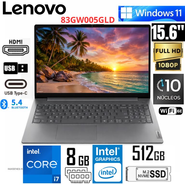 Laptop Notebook V15 G5 IRL 15.6 FHD Luna Grey Core i7-13620H 8GB RAM 512GB 83GW005GLD