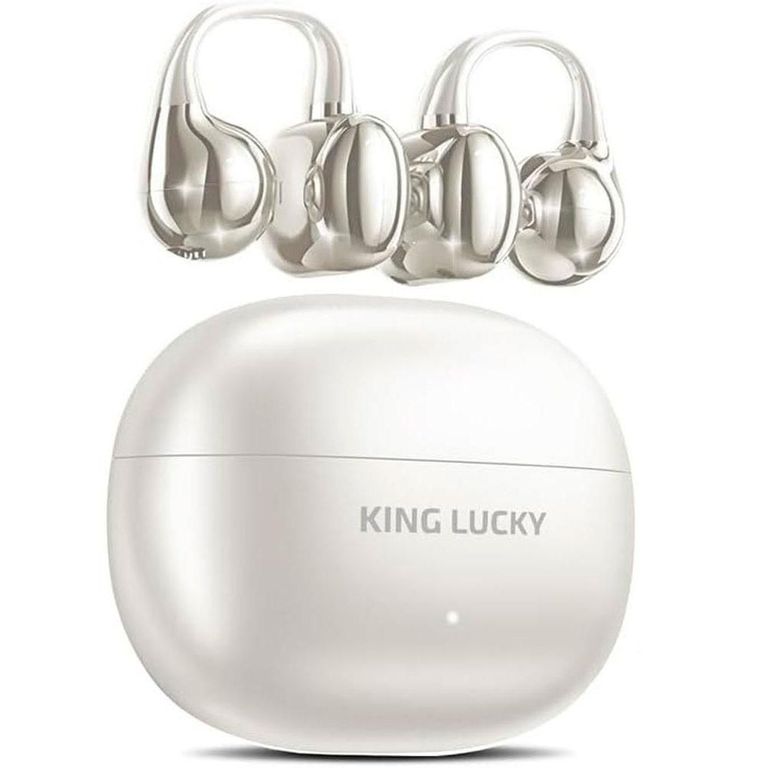 AUDÍFONOS KING LUCKY GEN 3 CLIP INALÁMBRICOS BLUETOOTH 6.0 - LIGHT WHITE