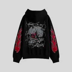 GENERICO - Polera con capucha streetwear calavera - Eclipse