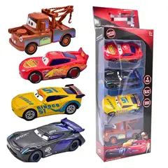 GENERICO - Pack 4 Carros Rayo Mcqueen Metal Juguete Para Niños Cars
