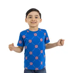 MARVEL - POLO MANGA CORTA CAPITAN AMERICA AZUL NIÑO