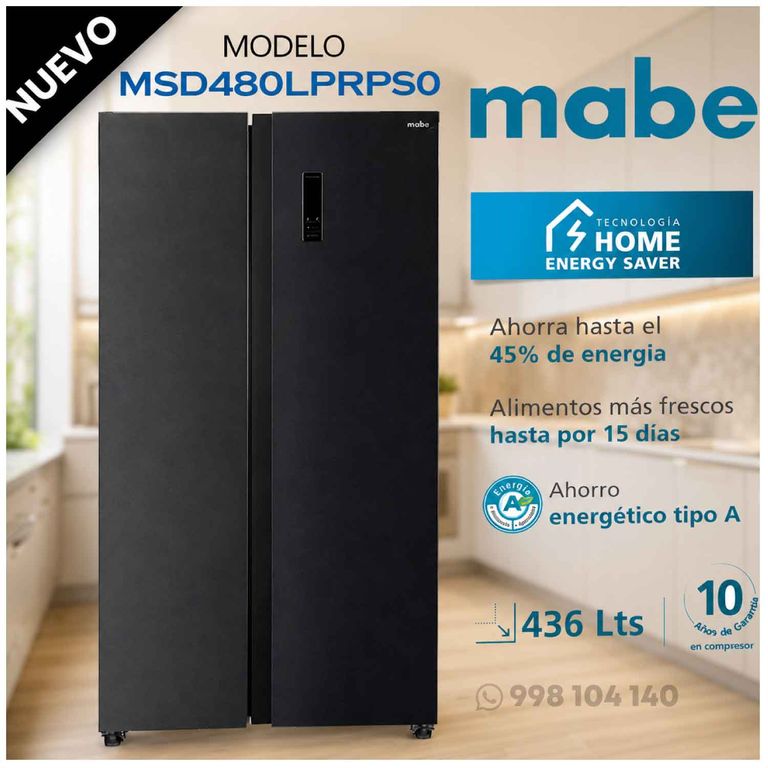 MSD480LPRPS0 - Refrigerador Side by Side No Frost 436 litros Netos Black Steel