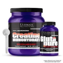 Ultimate Nutrition - Creatina 1 KG + Glutapure 400 g - Glutamina + 1 Scoop