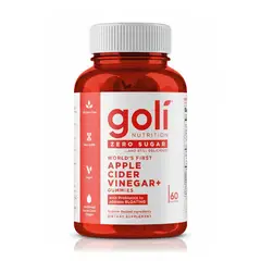 GOLI NUTRITION - Vinagre de Manzana 1000 mg Sin Azúcar 60 Gomitas -