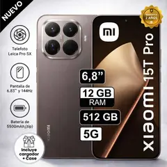 XIAOMI - Celular Libre 15T PRO 6.83 512GB 12GB RAM Mocha Gold