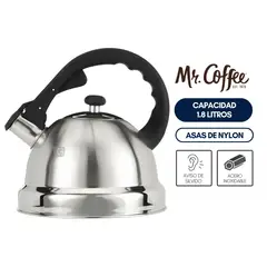 MR COFFEE - Tetera Ac Inoxidable 1.8 Litros Claredale plateado 108075.01