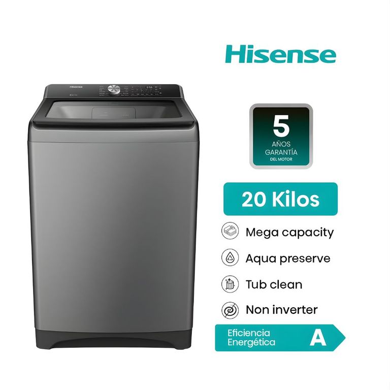Lavadora Carga Superior 20Kg WT3T2023UT-Gris