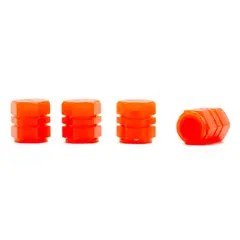 OEM - Tapas De Válvula Rojo Fluorecentes PVC 4Pcs