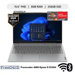 LENOVO - NOTEBOOK 82YU00X6LM 15.6 FHD RYZEN 5-7520U 8GB 256GB FREEDOS - ARCTIC GREY