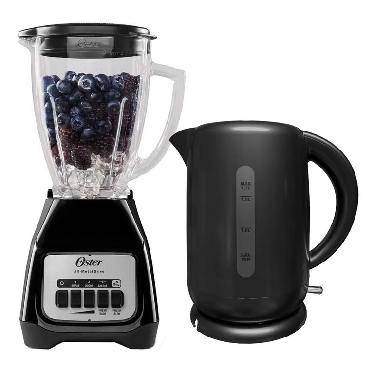 Licuadora BLSTKAGBPB 1.5 Litros mas Hervidor 1.7 Litros color Negro