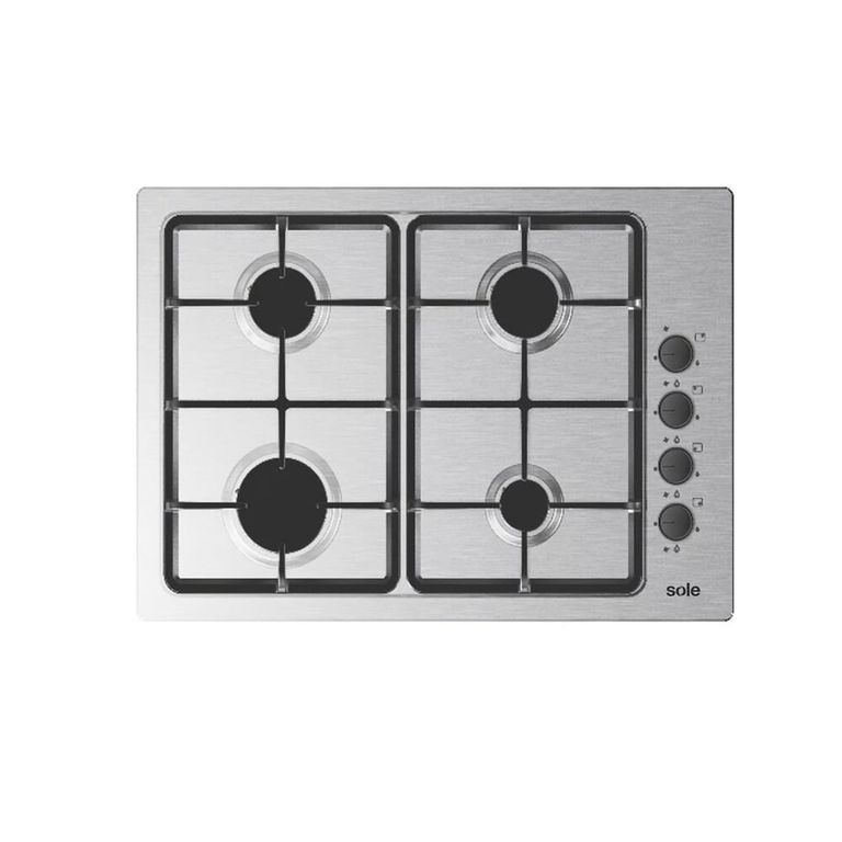 Encimera a Gas 4 Quemadores 65cm Acero Inox SOLCO048V2