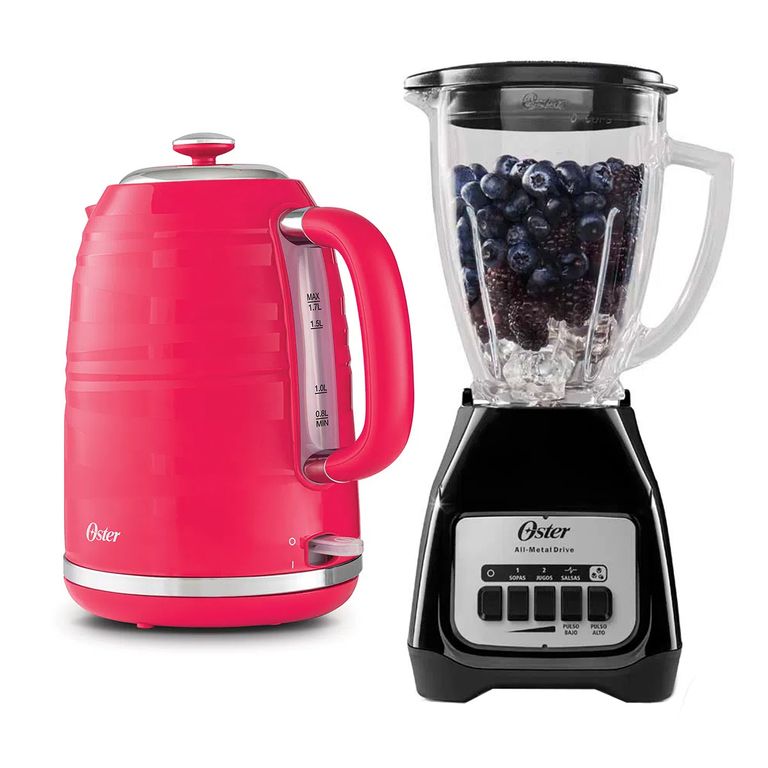 Combo Licuadora BLSTKAG-BPB Negro + Hervidor de 1.7 Litros Color Sandia