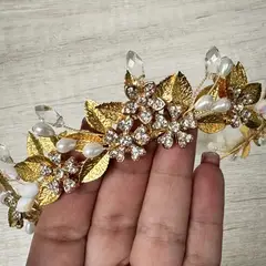 ANADE HANDMADE - TIARA CORONA DIADEMA TOCADO NOVIA QUINCEAÑERA INVITADA