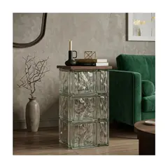 GENERICO - Mesa Auxiliar de Vidrio Prismático