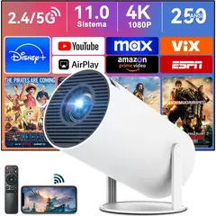PUREPOWER - 2026 New Proyector Hy300 Wifi y Android Portátil Hd 1080P Led Con Cortina de cine