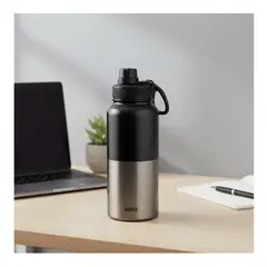 WAYU - BOTELLA TOMATODO DE 1 LT ACERO INOXIDABLE INSULADA BLACK