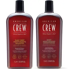AMERICAN CREW - Shampoo Hidratante 1000ml + Acondicionador 1000ml Men