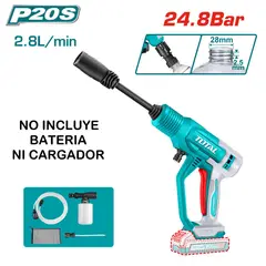 Total Tools - HIDROLAVADORA 24.8BAR 20V SOLO CABEZAL-TPWLI2036