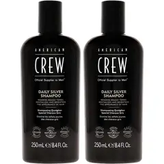 AMERICAN CREW - Dúo Shampoo para Cabello Con Canas Gray Shampoo Men
