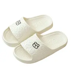 GENERICO - Pantuflas Sandalias de plástico cómoda con punta abierta - Crema