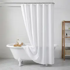 GENERICO - CORTINA DE BAÑO COLOR BLANCO 180X180