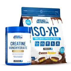 Applied Nutrition - Iso XP 1 KG Proteina Isolatada 40 servicios - Choco Peanut + Creatina 500 G