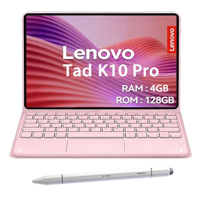 Tablet K10 Pro 4GB+128GB WiFi+Teclado Rosa+Lápiz táctil