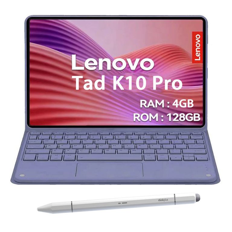 Tablet K10 Pro 4GB+128GB WiFi+Teclado Púrpura+Lápiz táctil