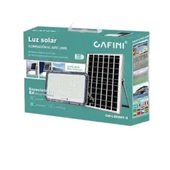 CAFINI - Reflector SMD 168 LED Recargable con Panel Solar y Control Remoto CN-L3936T-3
