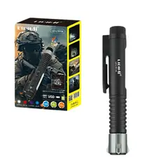 CAFINI - Linterna de Mano con Putero Laser Purpura y de Emergencia 10 W 1000m Iman