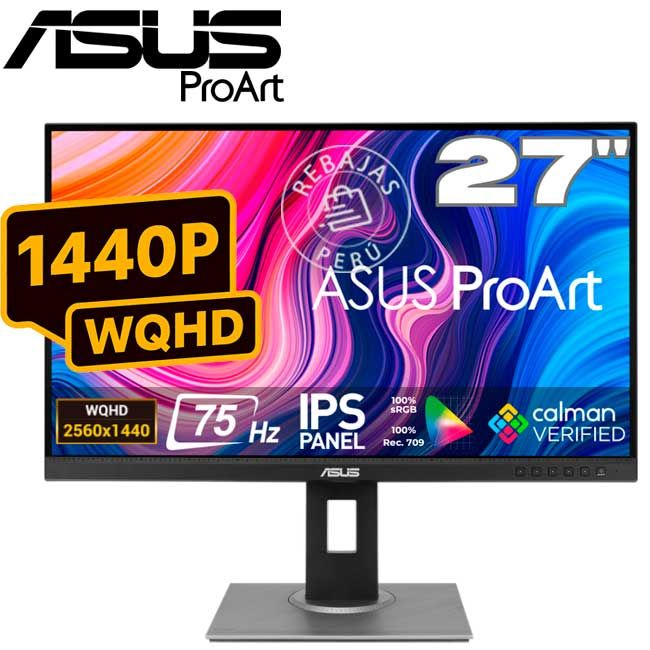 Monitor Profesional ProArt Display PA278QV 27” WQHD IPS 75Hz 100% sRGB