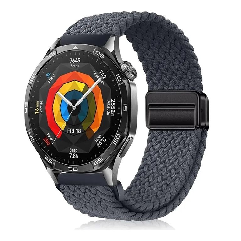 CORREA ELASTICA PARA HUAWEI WATCH GT6 GT5 GT4 46MM-PRO GRIS OSCURO