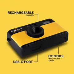 CAMPSNAP - Cámara 8MP - - Estilo Vintage - 2000 Fotos - Recargable USB-C - Fácil de Usar